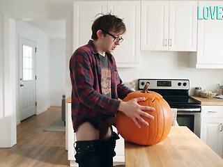 Goth Babe Finds Stepbro's Halloween Secret... And She Wants A Turn (AI)