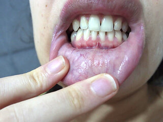 My Brazilian Stepsister Does a Tongue Fetish and Then Shows Her Mouth and Tongue and Then Her Teeth