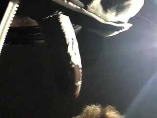 BBC Worship at Night: Risky Public Blowjob & Throat Fuck