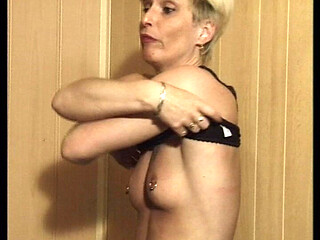 Blonde Babe From Germany Tying Dress on