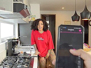 I Make Breakfast To My Roommate And End Up Excited In The Kitchen