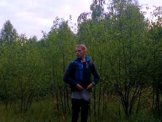 Outdoor Twink Peeing in the Woods