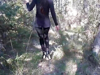 High Heels and Walking in the Woods