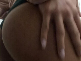 I put my panties aside, showed my big clit and masturbated 2