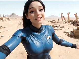 Hottest astronaut finds massive cock monster on secret planet in animated