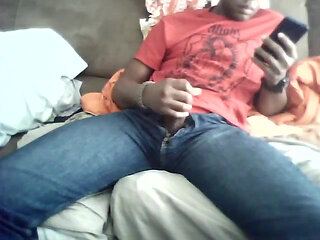 Couch Masturbation Pt 7 Front View Feeling Good on My Dick