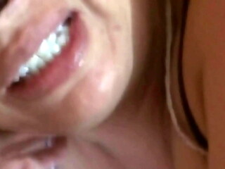 Stepson enjoys my ass and puts his cock in my mouth, big cumshot on my ass
