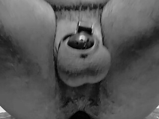 Cum three times in Chastity cage After 4 Days of Wear it