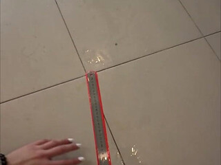 Extreme Long Distance - Powerful Pee Flow From a Full Bladder - Measuring the Distance of Urination