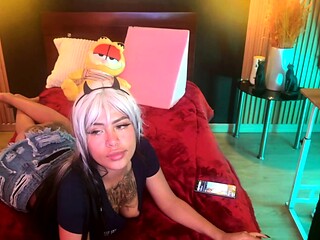 Cute blonde teen solo