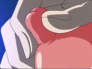 Hentai blonde shows off big tits while fingered and moaning on webcam
