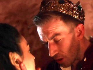 Exotic Asian girl fucks the king in a fantasy porn movie