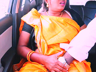 Desi saree maid car sex Telugu dirty talks.