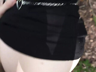 Redhead Sofi Deep Throats Cedric's Big Cock in Forest Anal Fuck