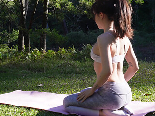 Relaxing Yoga Flow Wearing Leggings