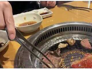 Nasty Office Worker Woman Eats Yakiniku Alone On Holidays