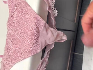 Small cumshot on my friend's panties