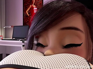 3D Lesbian Butt Panties Sniffing