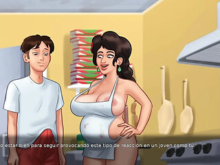 Stepmom Seduces Son in the Kitchen - Summertime Saga