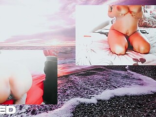 Hot black stud blows white cock on nude beach