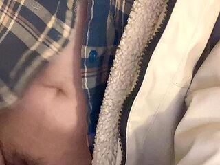 Hana Sit on Toilet Clean Her Hairy Pussy