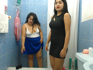 The Best Video of Two Stepsisters Pissing on Each Other and Both Being Urinated by the Husband Ending up Taking a Lesbian Shower