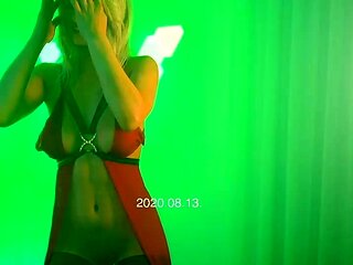 Amateur striptease and Solo masturbation