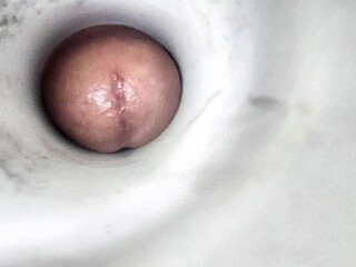 CAMERA INSIDE THE VAGINAL PIPE: A LOT OF EJACULATION IN THE VAGINAL PIPE! ASMR BEST 4K YOUNG MAN SPERM SQUIRT