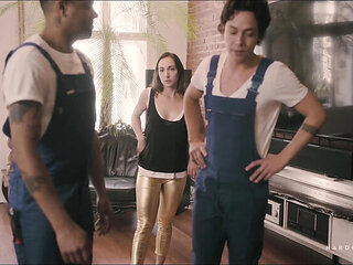 Double Penetration Teen: Ana B Takes Two Big Cocks in HD Threesome