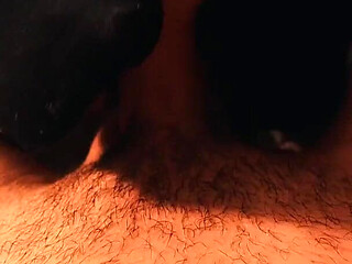 Real Couple: Blowjob to Black Nylon Footjob, Huge Cumshot All Over My Pantyhose Tights