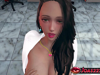 Steamy Laboratory Hentai Girl Big Tits 3D Rule34 Animation - Anus Licking & Chair Squirt Orgasm