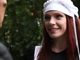 Redhead maid Kassondra Raine gets fucked hard by her boss
