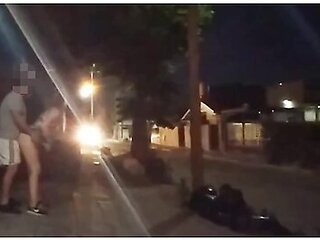 Woman Fucking In Public With Man On The Streets In Short Dress Without Panties Shows Pussy To Voyeur