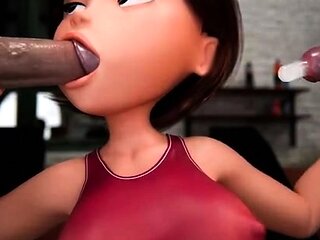 Helen Parr - blowjob and creampie