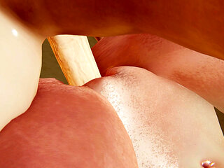 Big Tits Hyuga Hinata Anime Girl 3D Hentai in Subway: Standing Near Wall Doggystyle Fuck, Intense Riding Pose Fuck with Moans