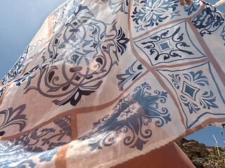 Hot Naked MILF Teasing on the Public Beach