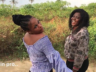 African Lesbian Lover Outdoor Play