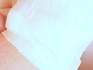 Bath Time with Huge Pregnant Belly and Boobs