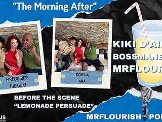 Funny guy gets nailed by two sexy babes on a live podcast