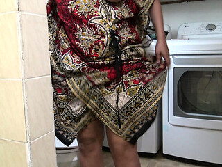 Stepmom Susan catches me watching her pee and pulls me closer
