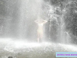 Sfw Road Trip to Hana for Suzy Wylde in Waimoku Falls, Maui