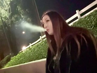 Italian Hot Milf Artemisia Love Cigarette Smoking Fetish Outdoor Long Hair Fetish