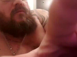 Lederbikerhn while jerking off