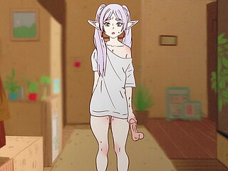 Frieren got trapped in sticky cum and was fucked in the ass! Stark,Fern Hentai, Cartoon, Parody !