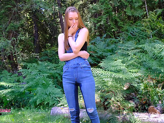 Peeing Overalls and Masturbating