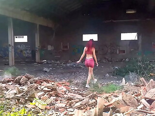 Ariel Ortiz gets horny in an abandoned ship, then she puts her whole hand in her pretty pussy.