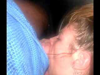 Cheating girlfriends mouth pussy gets used on New years