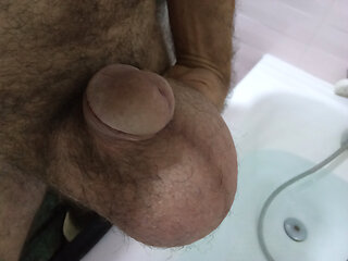 Nice masturbation with my giant balls