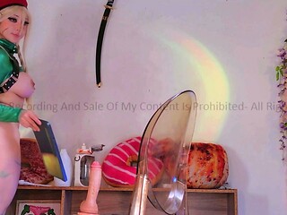 Curly Blonde Teen Records Solo Dildo Masturbation More at