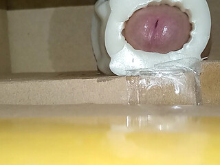 Cum inside homemade silicone pussy 4